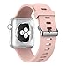 Alritz for Apple Watch Band 38mm 42mm, Soft Silicone iWatch Band Replacement Sport Strap for Apple Watch Series 1/2/3 Nike+ Sport Edition (Light Pink, 42mm)