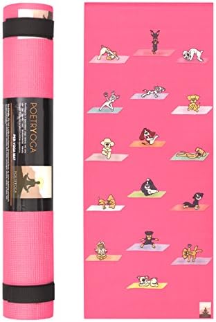 POETRYOGA - Kids Yoga Mat - with Carry Strap - 60"x24" 4mm - Eco-Friendly SGS Approved Non-Toxic No Phthalates or Latex - Non-Slip - Multi Purpose