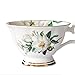 Lautechco China Tea Cups And Saucers Sets 200Ml/6.7Fl.Oz(Green)