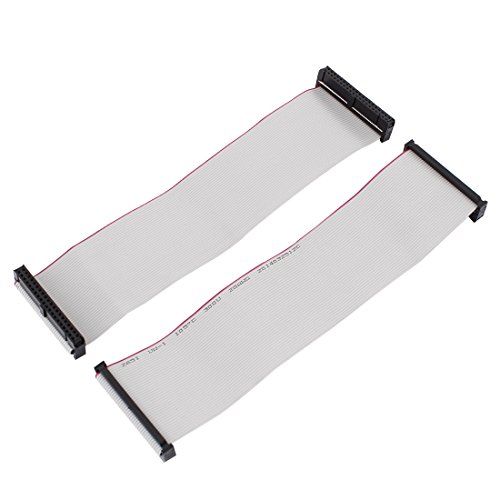 uxcell a15042200ux0419 2.54mm 40-Pin Female to Female IDE PATA Flat Ribbon Cable 20cm Pack of 2