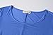 LARACE Women Short Sleeves Flare Tunic Tops for Leggings Flowy Shirt (3X, Blue)