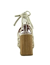 Kensie Womens Sadira de ante punta abierta Casual Strappy Sandalias