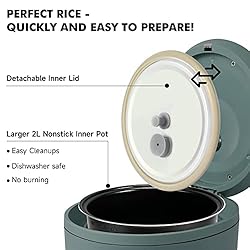 Audecook Small Rice Cooker, 4 Cups Uncooked