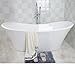CRACCO SPA Oval Light Acrylic Bathtub Easy to Install Freestanding White Soaker Tubs for Bathroom