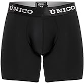 MUNDO ÚNICO Medium Boxer Briefs for Men | Men's Boxer Suspensor made with Higher Elasticity, Fit and Comfort of Movement |Microfiber Men's Stretch Underwear | Perfect body fit and No-Ride-up|Black -