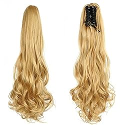 22 Inch Long Wavy Hair Ponytail Synthetic Wrap On