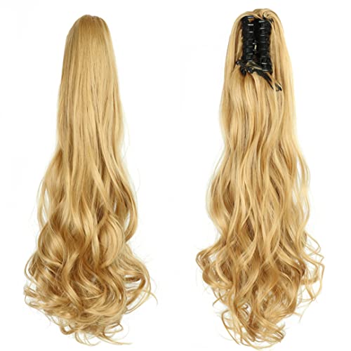 22 Inch Long Wavy Hair Ponytail Synthetic Wrap On