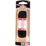 Kiwi Nylon Boot Laces, 54-inch, Round, Black, 3-Pack