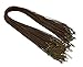 Sovenny 50 Pieces 1.5mm Brown Waxed Necklace Cord with Bronze Chain Lobster Clasp for Bracelet Necklace and Jewelry Making