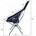 DuraLounge Portable Lightweight Folding High Back Camping Chair - Beach, Backpacking, Picnic - Breathable Mesh Pockets, Storage Bag Included