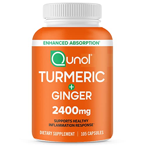 Qunol Turmeric Curcumin with Black Pepper & Ginger, 2400mg Turmeric