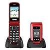 Uleway-Big-Button-Mobile-Phone-for-Elderly-Unlocked-Senior-Mobile-Phone-Easy-to-Use-Pay-as-You-Go-Flip-Phone-with-SOS-Emergency-Button-Charging-Cradle-24-177-Dual-Screen-Red Uleway Big Button Mobile Phone, Senior Unlocked Mobile Phone with Dock and 1000mAh Battery