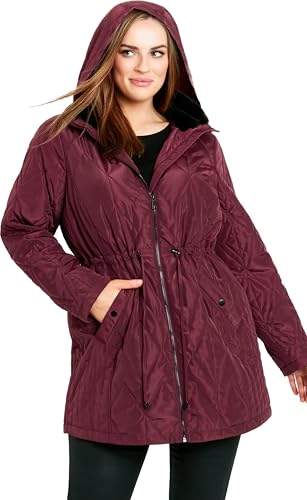 EVANS Faux Fur Collar Padded Coat