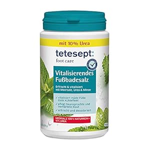 tetesept Foot Care Vitalising Foot Bath Salt - Foot Bath Additive with Sea Salt, 10% Urea and Essential Oils - Foot Salt…