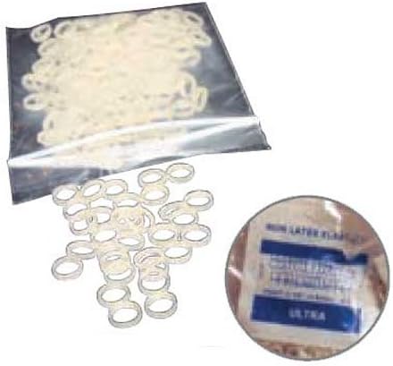 Pk of 5000 - Orthodontic Elastics Latex Rubber Bands - for Braces - Amber - Great for Dreadlocks, Braids, Top Knots (1/4)