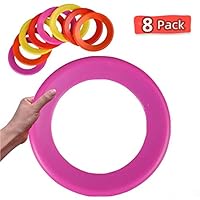 GETIEN Flying Disc Rings 10 Inch Throw and Catch Frisbee Gift for Teen Boys,Girls & Adults,Pet Training Flying Saucer Interactive Toys