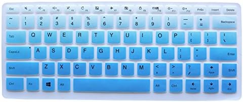 Keyboard Protector for Lenovo Yoga 710 14 14", Yoga 710 15 15.6", Flex 4 14", ideapad 110 14", ideapad 310s 14", ideapad 510s 14" US Layout (Gradual Blue)
