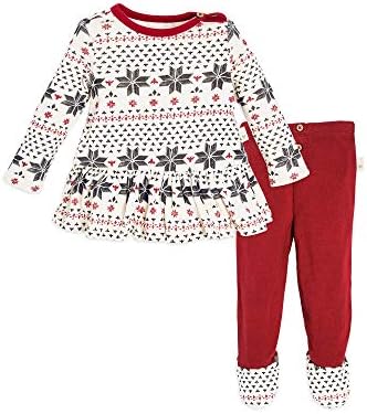 Baby Girls Top and Pant Set, Tunic and Leggings Bundle, 100% Organic Cotton