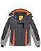 wantdo Boys' Waterproof Winter Ski Jacket Fleece-Lined Puffer Coat Insulated Snow Jacket Hooded