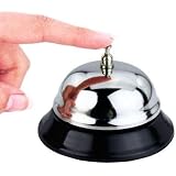 Campanello Da Tavolo In Ottone Per Reception – Hotel, Agriturismo, Pub, Locanda, 9.5x8 Cm, Made In Italy