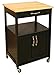 Catskill Craftsmen Kitchen Trolley, Black Base/Natural Top