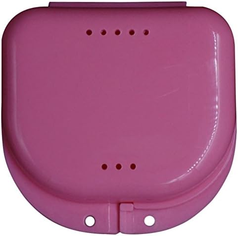 Denture Storage Case, Pumsun Teeth Dental False Teeth Appliance Container Storage Box (Pink)