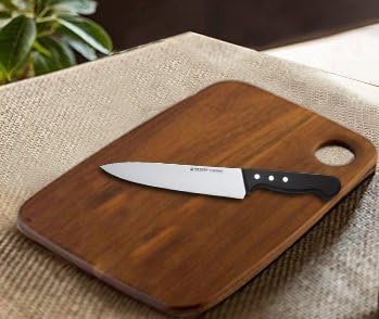 RGrandsons Wood Chopping Board for Kitchen - 12.00 x 8.00 inches | Reversible Cutting Board for Kitchen with Handle, Natural Wood sheesham Non polishing, Vegetables, Fruits & Cheese, eco-Friendly