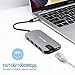 USB C Hub, USB C Adapter BEAOK 8 in 1 Type C Hub with 4K HDMI, Ethernet, USB-C PD Charging, 3 USB 3.0 Ports, SD/TF Card Reader, for MacBook/Pro/Air, iPad Pro and Type C Laptops, Grey