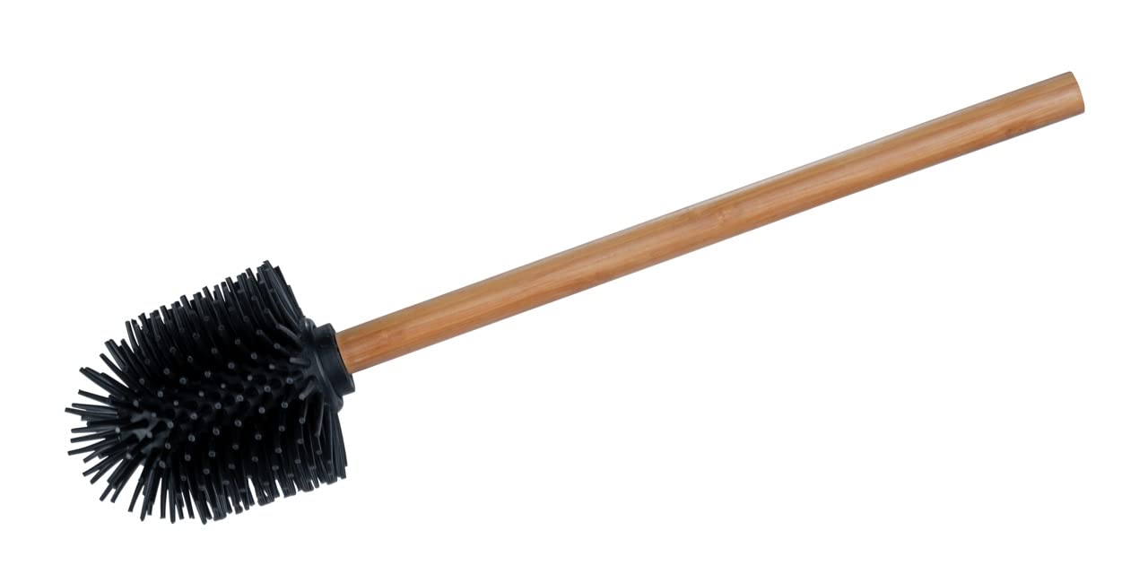 Wenko Silicone Bamboo Handle, Replacement Brush for Toilet Sets, Brown, 7,5 x 35 x 7,5 cm (25360100)