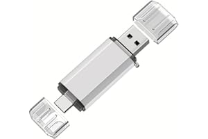 Type-C 2-in-1 High-Speed USB Flash Drive 32GB OTG Dual-Port for Phones Tablets PCs Fast File Transfer Mini Pen Drive, White