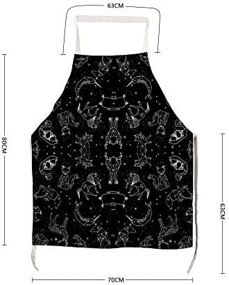 星座白黒子供星座動物幾何学的な三角形折り紙鳥 エプロン キッチンエプロン ユニセックスクッキングエプロンダイニングルームレストランホルターネック カフェ 保育士エプロン 業務用 作業用 家庭用 B0874dpzhn 1 234円