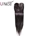 Unice Hair Peruvian Straight Hair Lace Closure Middle Part Unprocessed Virgin Human Hair 4x4 Swiss Lace Closure 1 Piece (12inch)