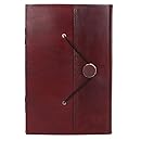 RUSTIC TOWN Handmade Vintage Antique Looking Genuine Leather Bound Journal Diary Notebook Travel book with blank Unlined pages to write for Men Women Gift for him her