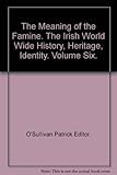 Front cover for the book The meaning of the famine (The Irish World Wide. History, Heritage, Identity ; Volume 6) by Patrick O'Sullivan