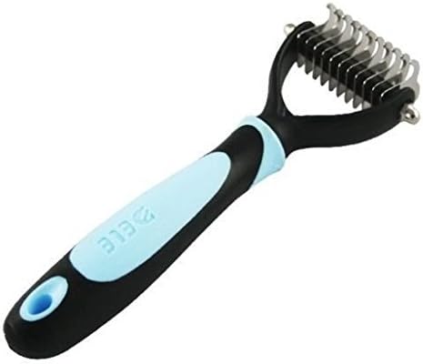 Dog Pet Dematting Grooming Deshedding Trimmer Tool Hair Thinning Comb Brush Blue