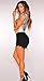 Fashion Women Boho Floral Short Sleeves Mesh Jumpsuit Leotard Stretch Bodysuit (M)