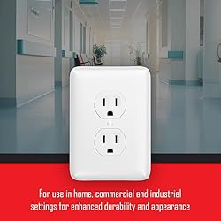 TayMac WMW-D Metallic Wallplate, Maxi, White