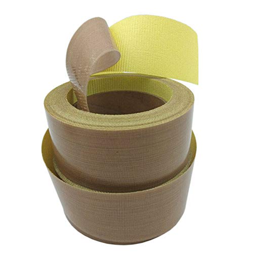 TOOLSTAR High Temp Tape, 42mm*10m High Temperature Adhesive Tape PTFE Tape Teflon Tape Heat Resistant -70℃-260℃ for Vacuum Hand Impulse Sealers (Pack of 1)