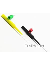 testhelper aislamiento Piercing Aguja Sondas de prueba no destructivos Rojo Negro Amarillo Verde Mini Back Sonda alambre Pinchador de huevos 4 mm Socket