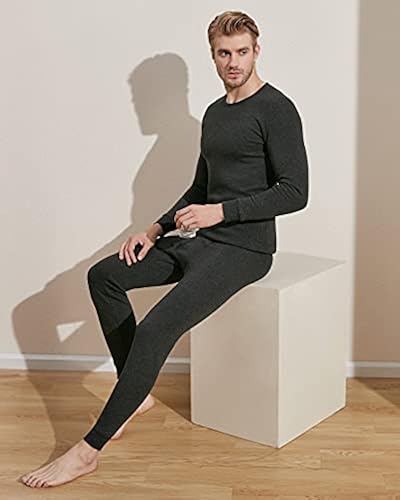 LAPASA Men's Ultra Heavyweight Thermal Underwear Set Extreme Cold Weather  Base Layer Top Bottom Fleece Lined L