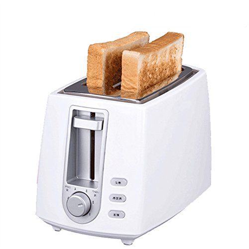 2-Slice Fully Automatic Toaster Stainless Steel With Dust Cover 3.5Cm Extra Wide Slots Removable Crumb Tray Auto Shut-Off High Lift Lever,White