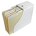 Evelots Magazine File Holder - Set of 12 White - Office Desk Organizer - Sturdy Cardboard - New Upgraded Double Front Panel for More Stability - Full 4 Inch Wide - Easy Assemble
