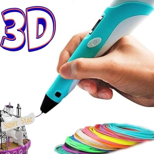 Kit Filamento PLA para Caneta 3D – 20 Cores Sortidas 1,75mm | 100 Metros Total | Refil Compatível com Caneta 3D e Impressoras 3D | Material PLA para Desenho, Modelagem e Projetos Criativos