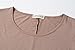 LARACE Women 3/4 Sleeve Tunic Top Loose Fit Flare T-Shirt(L, Khaki)