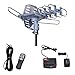 HDTV Antenna Ampilfied Digital Outdoor Antenna&4K/1080p High Reception-60FT RG6 Coaxial Cable-150 Miles Range-360 Degree Rotation Wireless Remote-Snap-On Installation Support 2 TVS