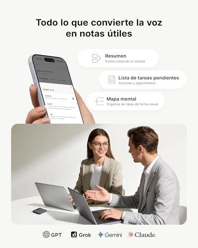 BOYA Notra Grabadora de Voz AI, Control por Aplicación, Transcripción y Resumen con Tecnología IA, 64GB de Memoria, Grabadora de Audio para Conferencias, Reuniones, Llamadas Negro