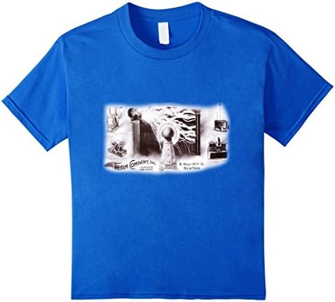 Kids Nikola Tesla Company Original Letterhead Famous Scientist T- 4 Royal Blue
