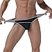 Men's Sexy Thongs Low Rise Underwear Ice Silk Briefs Size M