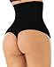 SAYFUT Women's Hi-waist Tummy Control Thong Panties Body Shaper Waist Trainer Black 1 US 10-16/Waist 30