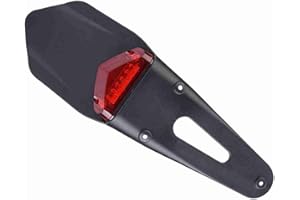 KIMISS LED Tail Light Brake Stop Light for Dirt Bike, Red Rear Fender License Plate Lamp, Motorcycle Safety Signal